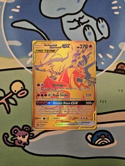 Pokemon TCG: Reshiram & Charizard GX Full Art (SM247) Black Star Promo NM - Image 1