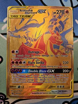 Pokemon TCG: Reshiram & Charizard GX Full Art (SM247) Black Star Promo NM - Image 2