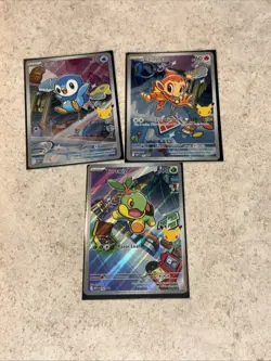 Pokemon TCG First Partner Illustration Collection Series 1 Gen 4 Sinnoh Starters - Image 1