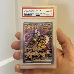 Raging Bolt ex #166 2025 Pokemon Pre En SIR Gem Mt PSA 10 illustration Rare - Image 1