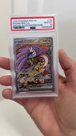 Raging Bolt ex #166 2025 Pokemon Pre En SIR Gem Mt PSA 10 illustration Rare - Image 2