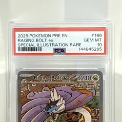 Raging Bolt ex #166 2025 Pokemon Pre En SIR Gem Mt PSA 10 illustration Rare - Image 5