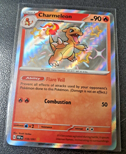 Pokemon TCG Charmeleon Scarlet & Violet: Paldean Fates 110/091 Holo Shiny Rare - Image 1