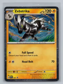 Zebstrika (Cosmos Holo) 201 Holo Holo Rare Scarlet & Violet Promo Pokemon NM - Image 1