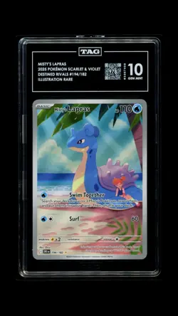TAG 10 Pokemon Destined Rivals MISTY'S LAPRAS 194/182 Illustration Rare - Image 1