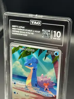 TAG 10 Pokemon Destined Rivals MISTY'S LAPRAS 194/182 Illustration Rare - Image 5