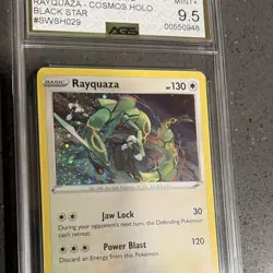 Pokemon TCG Rayquaza SWSH029 Sword & Shield Promo Black Star Holo AGS 9.5 - Image 2