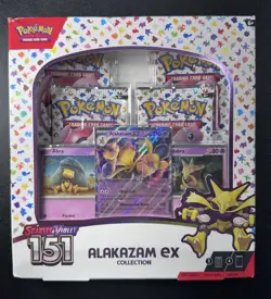 Factory Sealed Pokemon Scarlet & Violet 151 Alakazam ex Collection Box TCG - Image 1