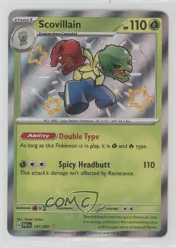Shiny Rare - Scovillain Pokemon Scarlet & Violet Paldean Fates #107 - Image 1