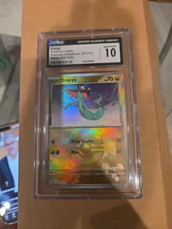2025 POKEMON DREEPY 071/131 MASTER BALL HOLO PRISMATIC EVOLUTIONS CGC 10 NM/MT - Image 1