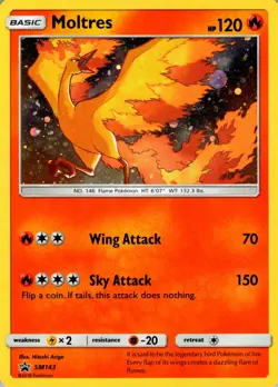 Moltres Promo SM Promos SM143 LP Pokemon - Image 1
