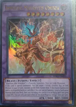 Yugioh! 1x Invoked Magistus Omega BPRO-EN100 Ultra Rare 1st Ed - Image 1