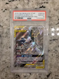 PSA 10 2019 Pokemon Garchomp & Giratina GX SM193 Holo Promo Tins - Image 1