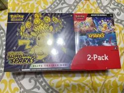 Pokemon TCG: Surging Sparks ETB Elite Trainer Box + Booster Bundle Costco Set - Image 1