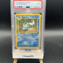 Vaporeon 12/64 Jungle Holo 1999 Pokemon PSA 4 - Image 1