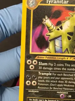 Pokemon Tyranitar 1st Edition Neo Discovery 31/75 Unlimited Edition Regular Card - Image 3