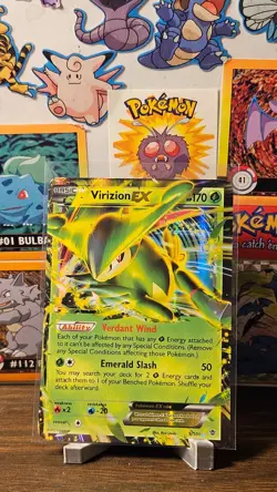 Pokemon TCG Virizion EX Plasma Blast Ultra Rare Holo Card 9/101 - Lightly Played - Image 1
