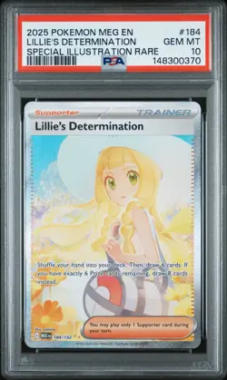 Lillie's Determination - 184/132 - English Pokemon Card - PSA 10 Gem Mint #L199 - Image 1