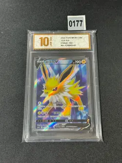 Jolteon V SR CS4aC-143/132 Pokemon Card Chinese Grade 10 - Image 1