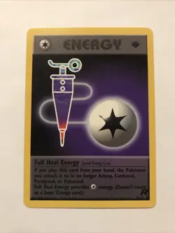 Pokemon 1st Edition Team Rocket (2000) - Full Heal Energy 81/82 - Uncommon Card - Image 1