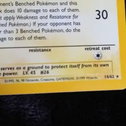 Pokemon TCG Raichu Fossil Holo Rare Card 14/62 Wizards 1999 Unlimited English - Image 4