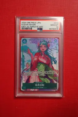 PSA 10 Kozuki Hiyori R Alternate Art EB01-013 2024 ONE PIECE Card Japanese - Image 1
