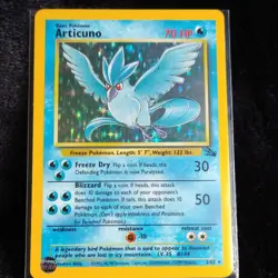Pokemon TCG Articuno Fossil Holo Rare Card 2/62 Wizards 1999 Unlimited English - Image 1