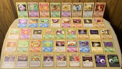 2000 Pokemon Team Rocket Dark Weezing Slowbro Gloom Machoke Vaporeon 43 Card Lot - Image 1