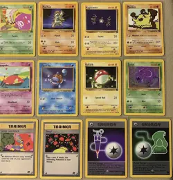 2000 Pokemon Team Rocket Dark Weezing Slowbro Gloom Machoke Vaporeon 43 Card Lot - Image 4