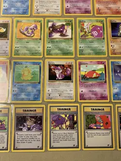 2000 Pokemon Team Rocket Dark Weezing Slowbro Gloom Machoke Vaporeon 43 Card Lot - Image 5