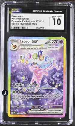 Espeon Ex 155 CGC 10 Gem Mint - Prismatic Evolutions - Pokemon - Image 1
