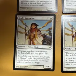 MTG Soul's Attendant 44/248 Rise of the Eldrazi X4 - Image 3