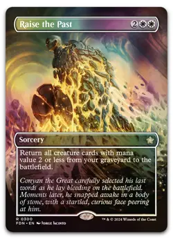 Raise the Past (Borderless) #300 (Foil) (NM) Foundations FDN Magic MTG - Image 1