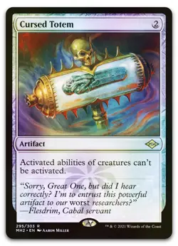 Cursed Totem (Foil Etched) #295 (NM) Modern Horizons 2 MH2 Magic MTG - Image 1