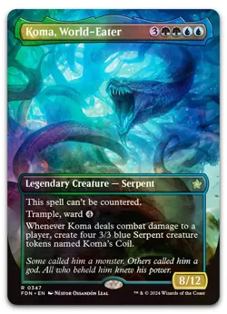 Koma, World-Eater (Borderless) #347 (Foil) (NM) Foundations FDN Magic MTG - Image 1