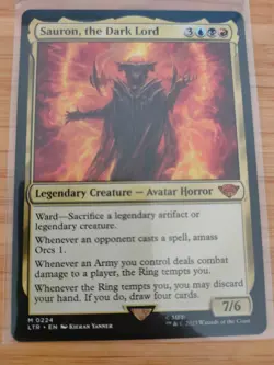 MTG Sauron, the Dark Lord 0224 Lord of the Rings M/NM Free UK P&P - Image 1