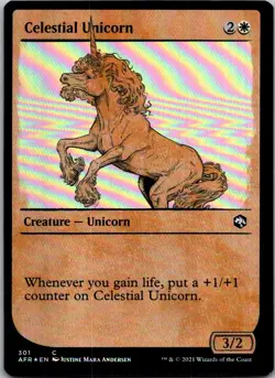 Celestial Unicorn (Showcase) C Adventures in the Forgotten Realms Foil 301 NM - Image 1