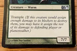 Magic The Gathering 2011 Duskdale Worm #170 Uncommon Green MTG LP - Image 3