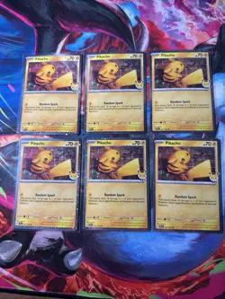 Pikachu Pokemon Day Promo 051/162 Lot Of 6 Mint Condition 1 Has A Swirl✨ - Image 1