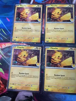 Pikachu Pokemon Day Promo 051/162 Lot Of 6 Mint Condition 1 Has A Swirl✨ - Image 2