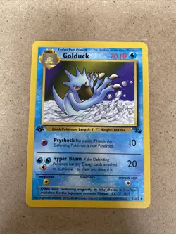 1st Edition Golduck 35/62 And Psyduck 53/62 Fossil Pokemon Card - Image 2
