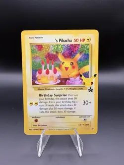 Pokemon TCG Pikachu Birthday Holo Black Star Promo - Image 1