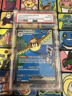 Pidgeot ex 225/197 English PSA Graded 10 Obsidian Flames Pokemon TCG - Image 1