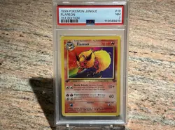 1999 Pokemon Jungle Flareon 1st Edition PSA 7 - Image 1
