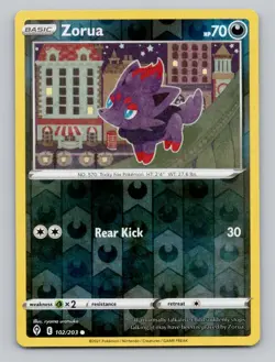 Reverse Holo Zorua 102/203 Common Evolving Skies Pokemon - Image 1
