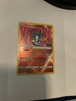 Pokemon TCG Radiant Charizard Holo Radiant Rare 011/078 Pokemon GO Excited Heart - Image 1