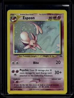 Pokemon TCG Espeon 1/75 Neo Discovery Holo Rare DMG - Image 1