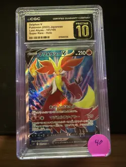 Pokemon Delphox V Lost Abyss 101/100 2022 CGC Pristine 10 Super Rare Holo - Image 1