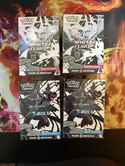 Pokemon Black Bolt and White Flare Booster Bundle Set of 4 Sealed New - Image 1