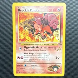 2000 Pokemon Brock's Vulpix 37/132 Gym Challenge W Stamped promo - Image 1